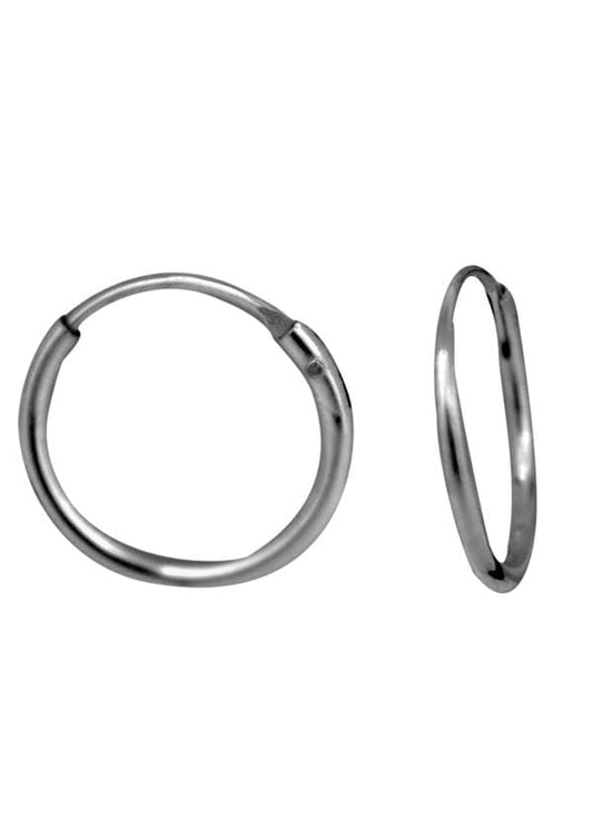 Pure 92.5 Sterling Silver Unisex Hoop Earrings