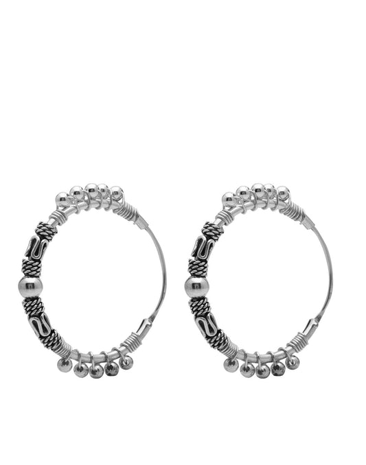 Pure 92.5 Sterling Silver Hoops Earrings