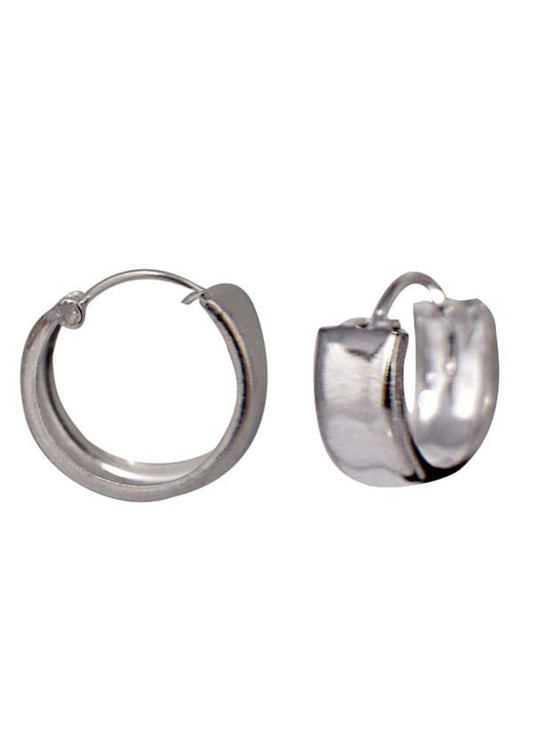 Pure 92.5 Sterling Silver Unisexual Hoop Earrings