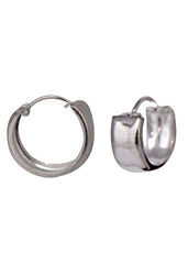 Pure 92.5 Sterling Silver Unisexual Hoop Earrings