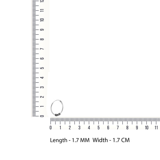 Designer Pure 92.5 Sterling Silver Oxidised Hoops Balis