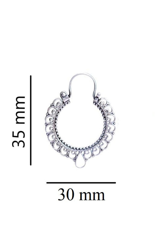 Pure 92.5 Sterling Silver Hoop Earrings