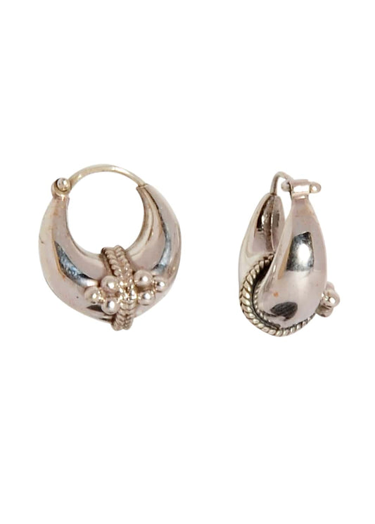 Pure 925 Sterling Silver Unisex Hoop Earrings