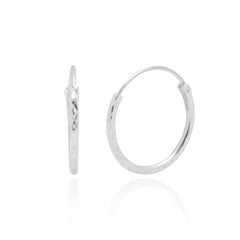 Pure 92.5 Sterling Silver light weighted Hoops
