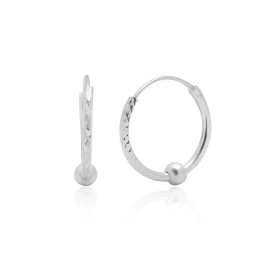 Pure 925 Sterling Silver light weighted Hoop Earrings