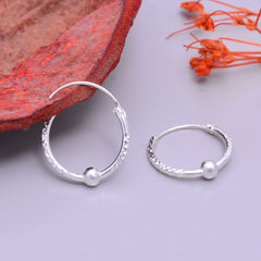 Pure 925 Sterling Silver light weighted Hoop Earrings