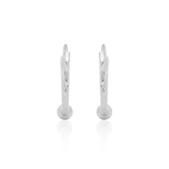 Pure 925 Sterling Silver light weighted Hoop Earrings