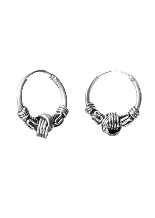 Pure 92.5 Sterling Silver Oxidized Hoops Earrings
