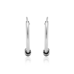 Pure 92.5 Sterling Silver Oxidized Hoops Earrings