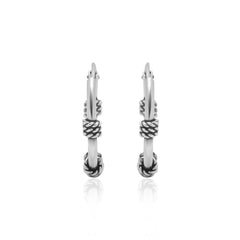 Pure 92.5 Sterling Silver Oxidized Hoops Earrings