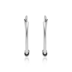 Pure 92.5 Sterling Silver Oxidised Hoops Earrings