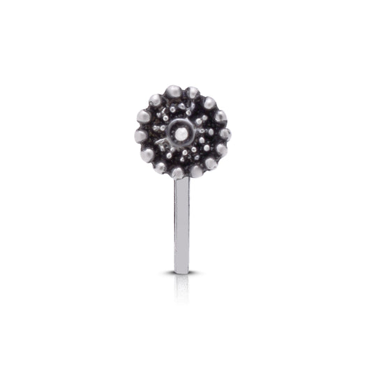 Oxidized Designer Light Weighted Clip on Nose Pin in 92.5 Silver