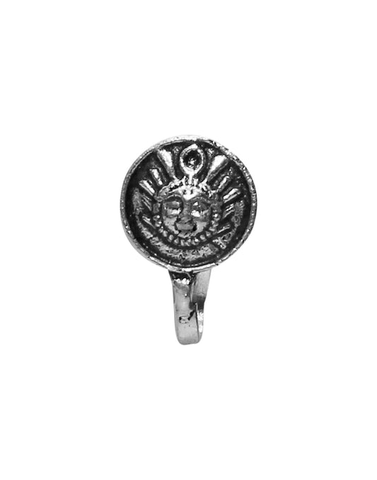 Designer and Trendy look Clip On Press On Nose Pin in Silver Alloy