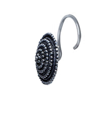 Combo of Designer and Tribal look Big Silver Alloy Nose Pin and Peacock Nose Pin/Studs