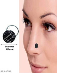 Combo Set of 4 Designer Antique Oxidized Silver Alloy Nose Pin
