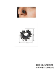 Combo Set of 4 Designer Antique Oxidized Silver Alloy Nose Pin