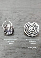 Designer and Tribal look Big Silver Alloy Nose Pin