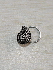 Rajasthani Traditionally Designed Silver Alloy Nose Pin