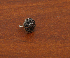 Flower Shape Silver Alloy Nose Pin Studs