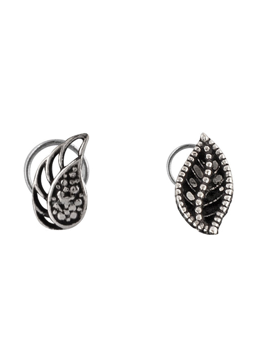 Combo of Designer and Good looking Silver Alloy Leaf Shape Nose Pin/Studs