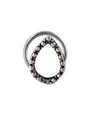 Pear Shape Oxidized Silver Alloy Nose Pin Studs