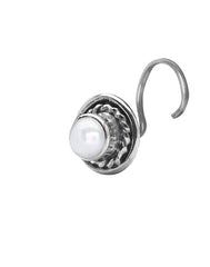 Precious Stone Pearl Small Nose Pin/Stud with wire in 92.5 Sterling Silver For Women and Girls