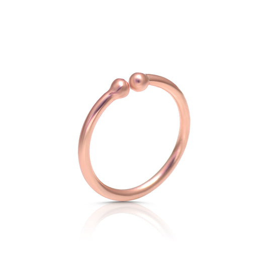 Rose Gold 92.5 Sterling Silver Clip On Nose Ring