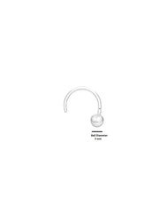 Very Tiny Dot Size 2 mm Ball Nose Pin with Wire in 92.5 Silver for Girls