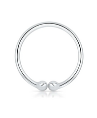 Unisex 92.5 Sterling Silver Clip On Nose Ring