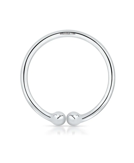 Unisex 92.5 Sterling Silver Clip On Nose Ring