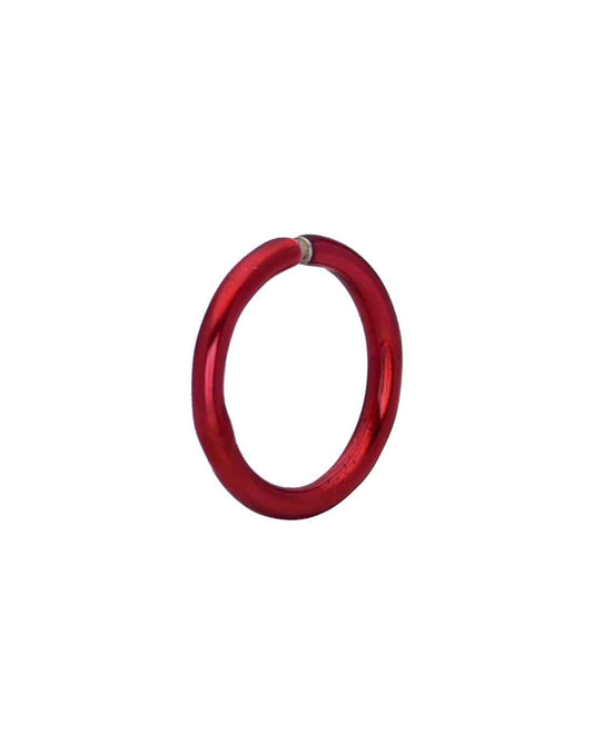 Red Maroon Enamel coated Clip on Nose ring in 92.5 Silver