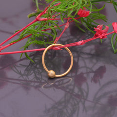 Gold Plated 92.5 Sterling Silver 8 mm Nose Ring with Ball