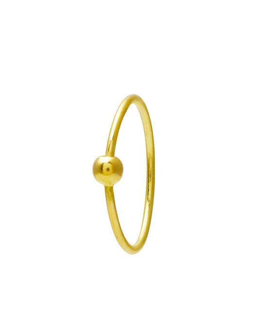 Combo of 92.5 Sterling Silver and Gold Plated Nose Ring with Ball for Women and Girls