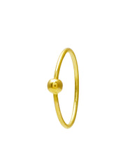 Combo of 92.5 Sterling Silver and Gold Plated Nose Ring with Ball for Women and Girls