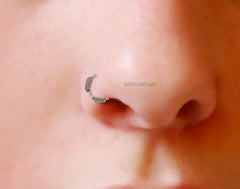 Designer Clip On Nose Ring in 92.5 Silver