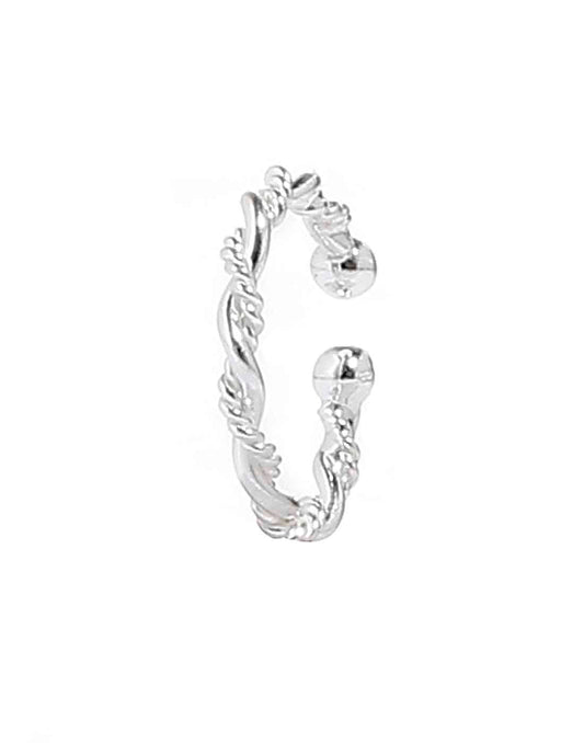 Designer Clip On nose Ring in 92.5 Silver for Women and Girls