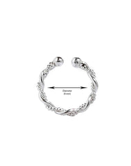 Designer Clip On nose Ring in 92.5 Silver for Women and Girls
