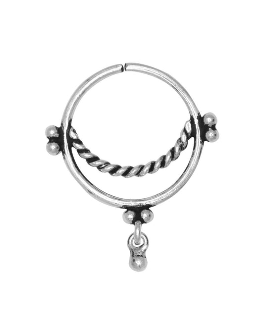 92.5 Sterling Silver Designer Nose and Septum Ring