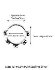 92.5 Sterling Silver Designer Nose and Septum Ring