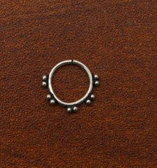 92.5 Sterling Silver Designer Nose and Septum Ring