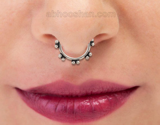 92.5 Sterling Silver Designer Nose and Septum Ring