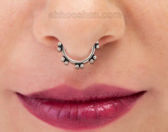 92.5 Sterling Silver Designer Nose and Septum Ring
