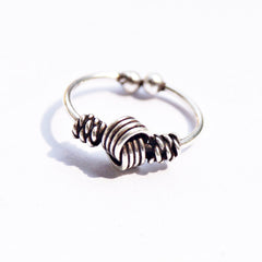 Pure 92.5 Sterling Silver Designer Press On Knots Nose Ring with No Piercing required