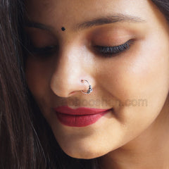Pure 92.5 Sterling Silver Designer Press On Knots Nose Ring with No Piercing required