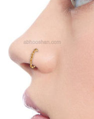 Gold Plated Nose Ring in 92.5 Sterling Silver