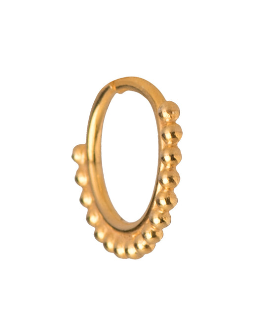 92.5 Sterling Silver Designer Gold Plated Nose and Septum Ring