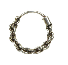 92.5 Sterling Silver Oxidized Designer Nose Ring