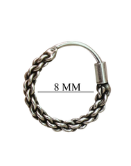 92.5 Sterling Silver Oxidized Designer Nose Ring