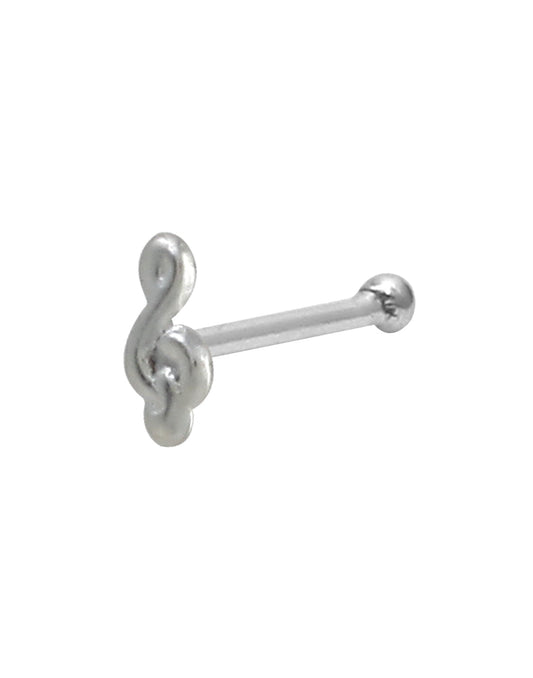 Musical Note Nose Stud in 92.5 Silver