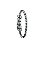 Designer Nose Ring in 92.5 Sterling Oxidized Silver